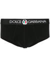 Dolce & Gabbana Mid Briefs In Stretch Cotton In Black