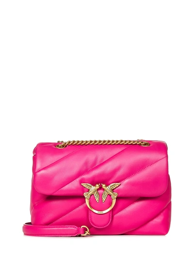 Pinko Borsa A Spalla Classic Love Bag Puff Maxi Quilt  In Fucsia