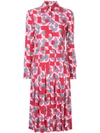 La Doublej Geometric Print Shirt Dress In Pink