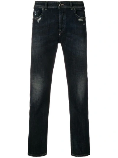 Diesel Black Gold Cropped Stretch Slim-fit Jeans - Blue