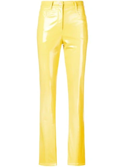 Alberta Ferretti Skinny Trousers In Yellow