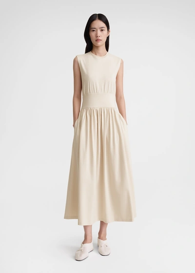 Totême Sleeveless Cotton Tee Dress Pearl