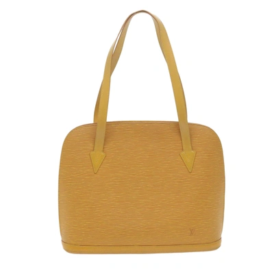 Pre-owned Louis Vuitton Lussac Leather Shoulder Bag () In Yellow