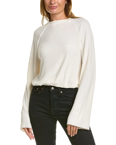 Project Social T Maxine Cozy Rib Top In White