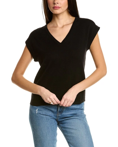 Wispr Veronica Silk-blend T-shirt In Black