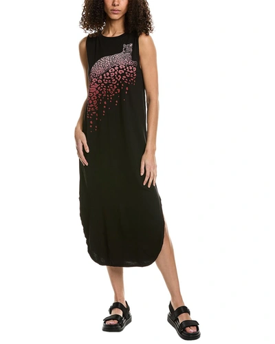 Project Social T Ombre Leopard Tank Dress In Black