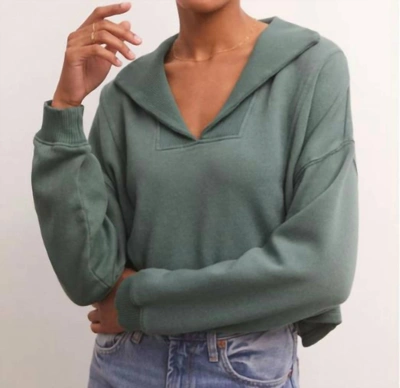 Z Supply Soho Fleece Sweatshirt In Green
