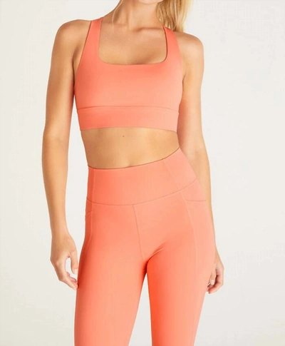 Z Supply Elevate Tank Bra In Bright Melon In Multi