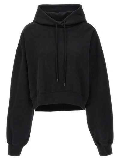 Wardrobe Nyc Cropped Hoodie Sweatshirt Black