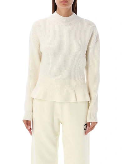 Chloé Knitted "ballerina" Sweater In Iconic Milk