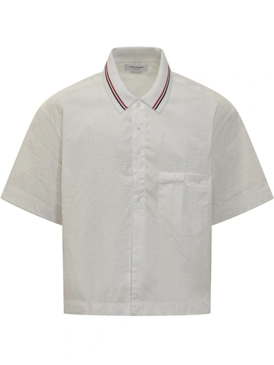 Thom Browne Ss Rugby Shirt In White
