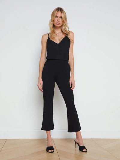 L Agence Kayden Pull-on Kick Flare Pant In Black