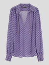 Elisabetta Franchi Logoed Blouse In Lilac