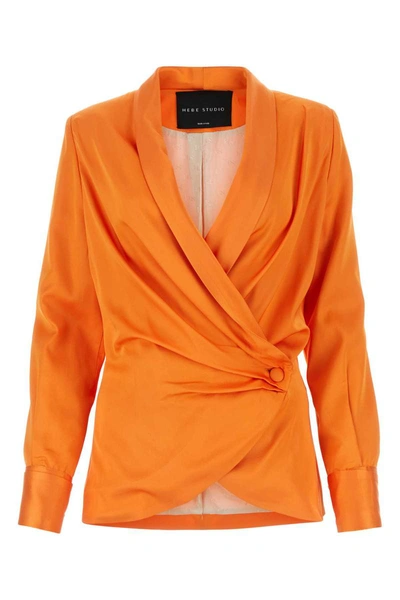 Hebe Studio Jackets And Vests In Orange