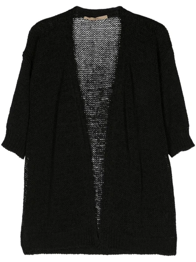 Roberto Collina Short Sleeves Cardigan Clothing In Black