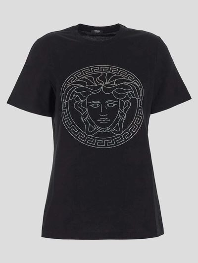 Versace T-shirts And Polos In Black