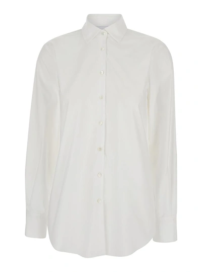Plain Camicia In Cotone Maschile In White
