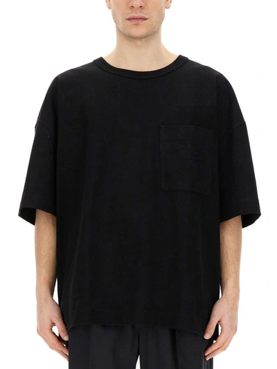 Lemaire Boxy Fit T-shirt In Black