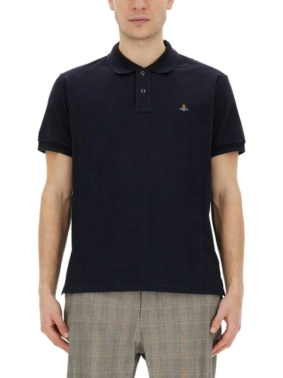 Vivienne Westwood Polo With Logo In Blue