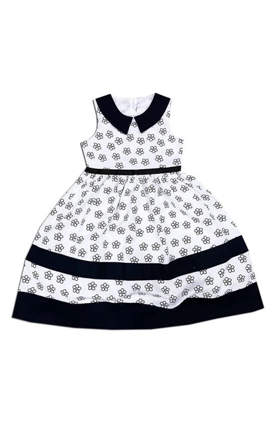 Joe-ella Babies' Daisy Collared Cotton Dress In White