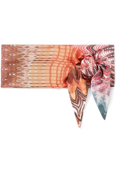 Missoni Printed Silk-twill Scarf In Pink