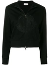 Moncler Wool And Cashmere-blend And Quilted Velvet Cardigan In Black