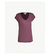 James Perse V-neck Cotton-jersey T-shirt In Grape