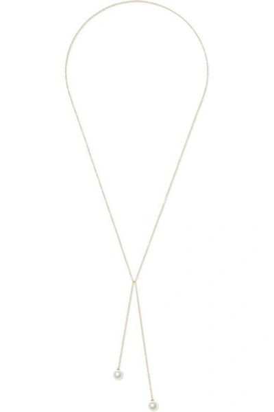 Mateo 14-karat Gold Pearl Wrap Necklace