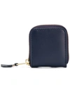 Comme Des Garçons Zip Around Wallet In Blue