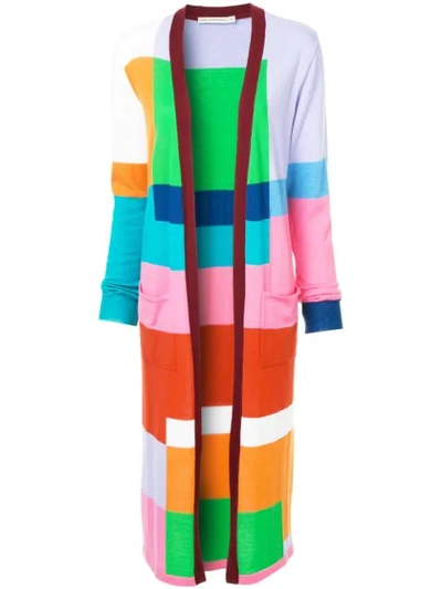 Mary Katrantzou Peyton Color-block Wool Cardigan In Multicolour