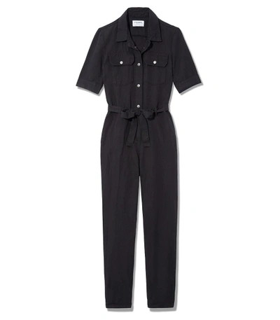 Frame Tie Waist Jumpsuit In Black