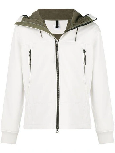 C.p. Company Hooded Jacket In White