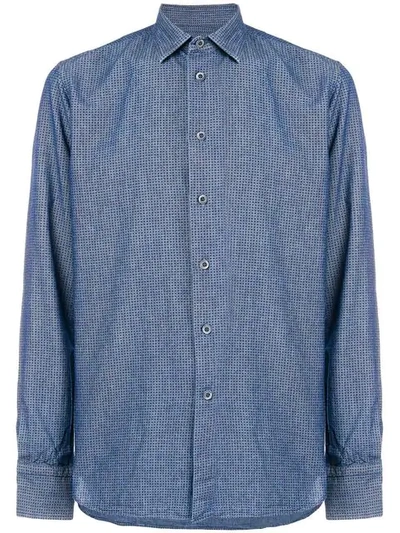 Cenere Gb Long Sleeved Shirt - Blue