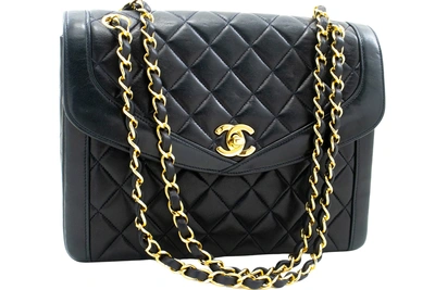 Pre-owned Chanel Matelassé Navy Leather Shoulder Bag ()