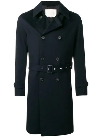 Mackintosh Double-breasted Trench Coat - Blue