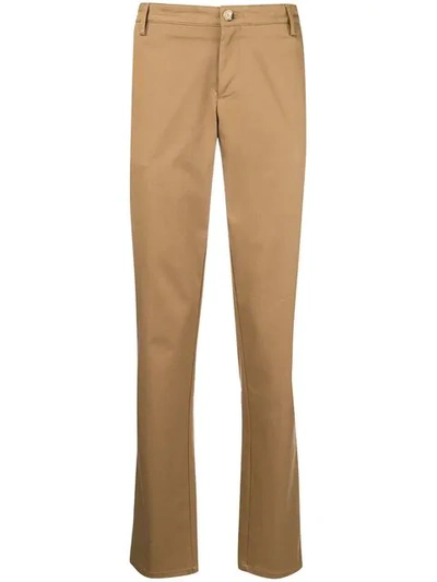 Kenzo Embroidered Logo Chinos In Neutrals