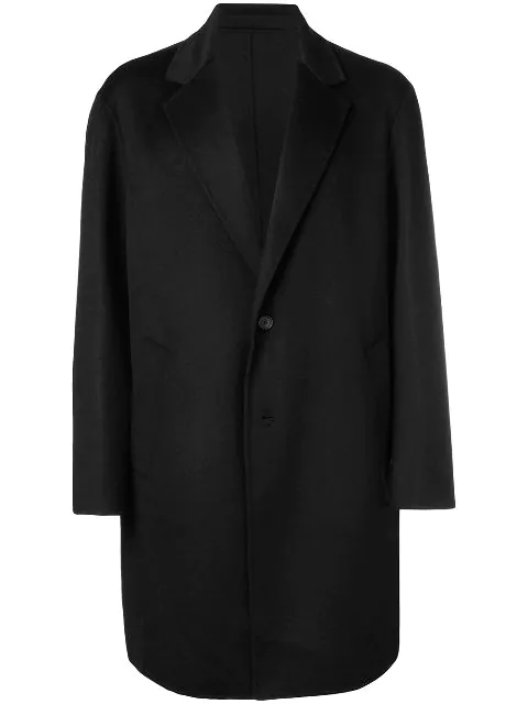 Kenzo Single Breasted Boxy Coat In Black | ModeSens