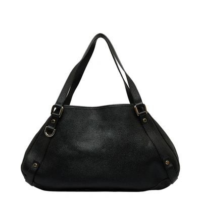 Gucci Abbey Black Leather Tote Bag ()