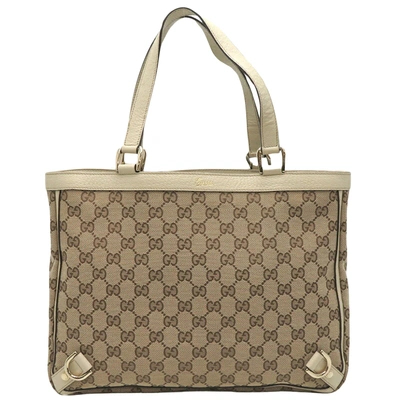 Gucci Abbey Brown Canvas Tote Bag ()