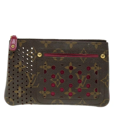 Pre-owned Louis Vuitton Pochette Plat Brown Canvas Clutch Bag ()