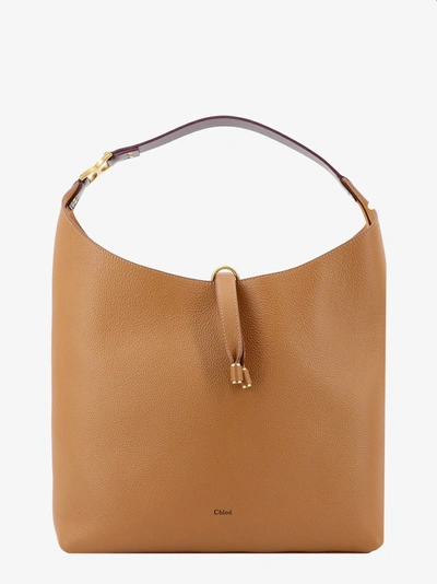 Chloé Chloe' Woman Marcie Woman Brown Shoulder Bags