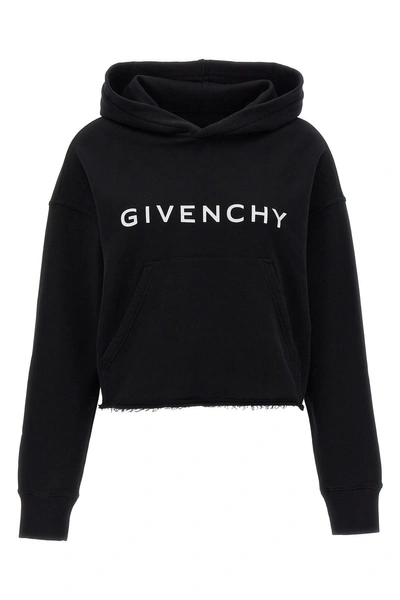 Givenchy Women Logo Print Hoodie In Black
