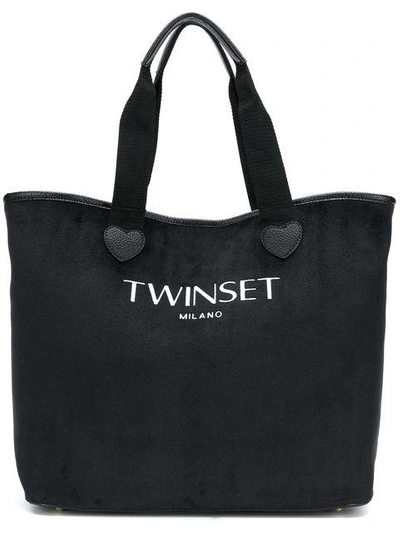 Twinset Twin-set Logo Tote Bag - Black