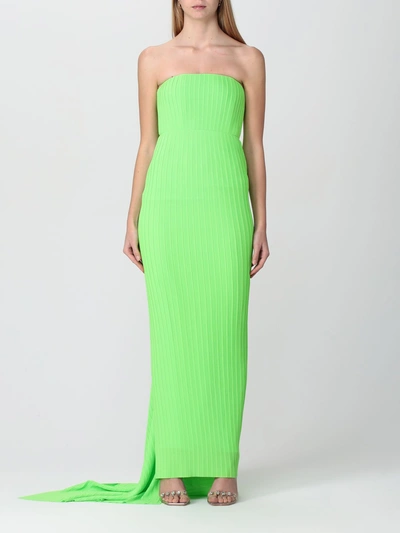 Solace London Dress Woman Lime Woman In Green