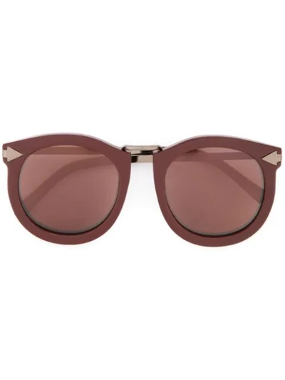 Karen Walker Super Lunar Sunglasses In Red