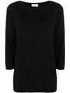 Snobby Sheep Cropped Sleeve Top - Black