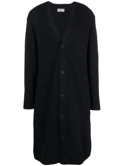 Yohji Yamamoto Long Cardigan In Black