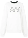 Alexander Wang Logo Sweatshirt In Oatmeal/252