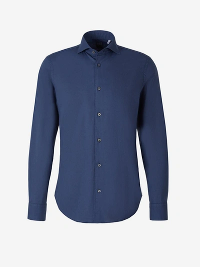 Fedeli Cotton Shirt In Blue
