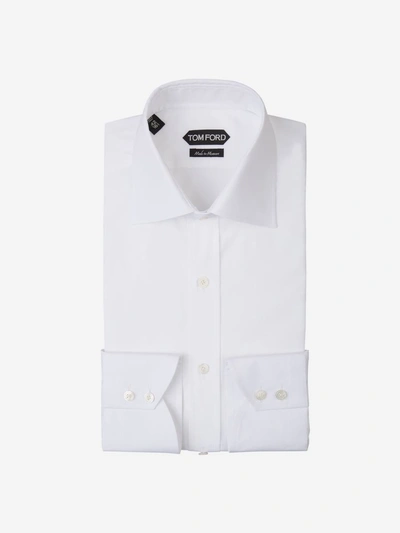Tom Ford Plain Cotton Shirt In White
